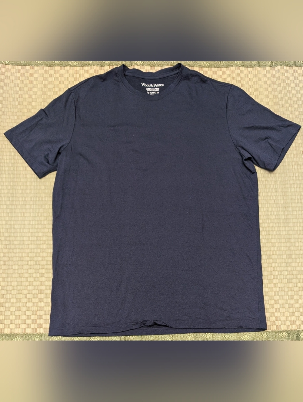 Wool & Prince 100% Merino Wool T-shirt Navy Men's Size XL